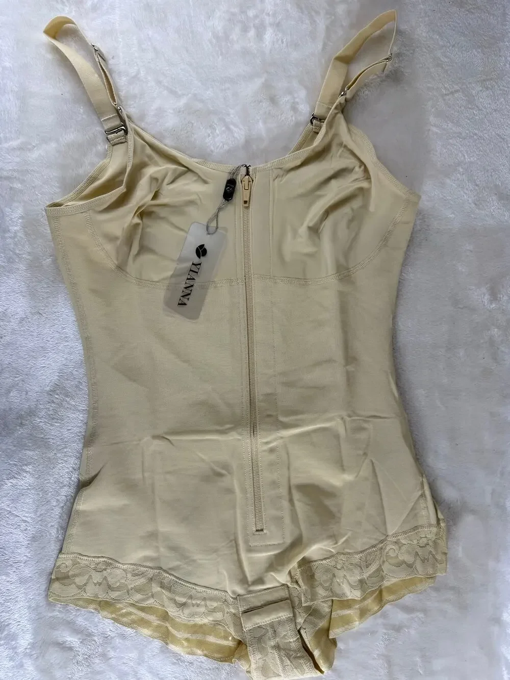 Yianna Fajas Columbianas Shapewear Women's Size M 7508 Zip Front / Crotch Clasp